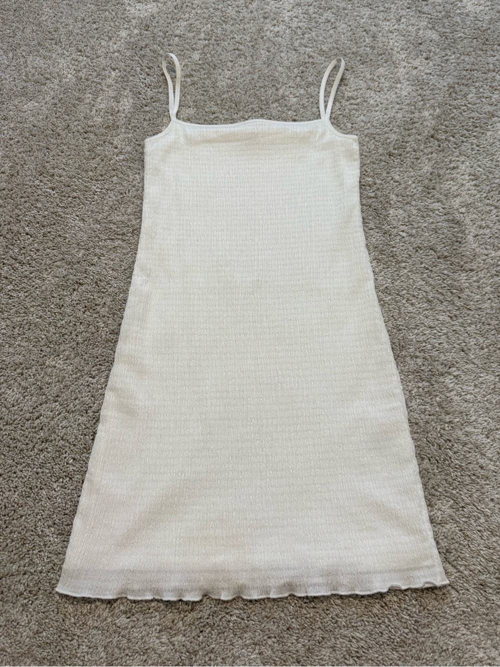 Wilfred White Knit Slip Dress